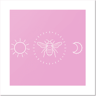 Pink queen bee Posters and Art